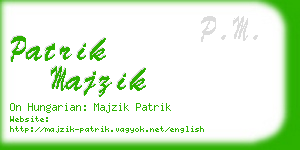 patrik majzik business card